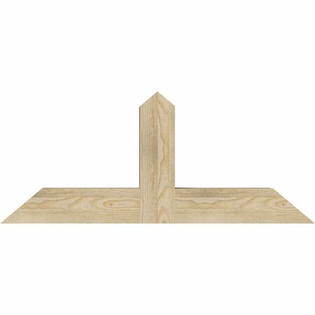 Ekena Millwork Portland Rough Sawn Timber Gable Bracket, Douglas Fir, 36"W x 15"H x 4"D x 4"F, 10/12 Pitch GBW036X15X0404POR00RDF